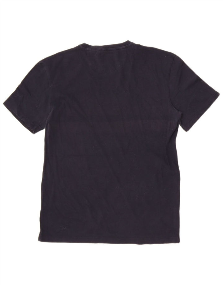 T-shirt Zara da uomo slim fit, top in cotone blu navy medio