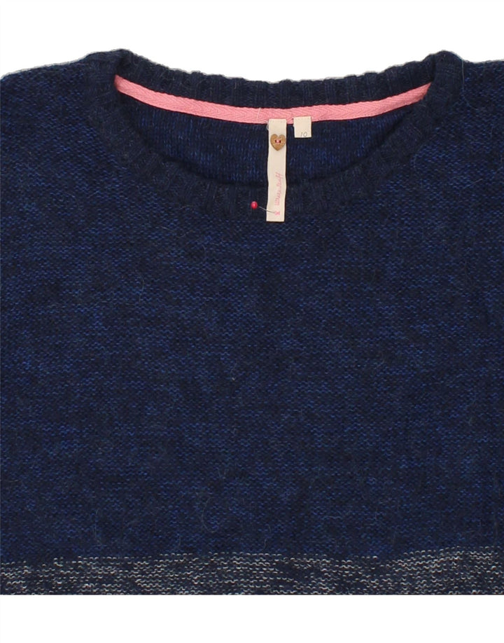 WHITE STUFF Womens Boat Neck Jumper Sweater UK 10 Small  Navy Blue Vintage White Stuff and Second-Hand White Stuff from Messina Hembry 