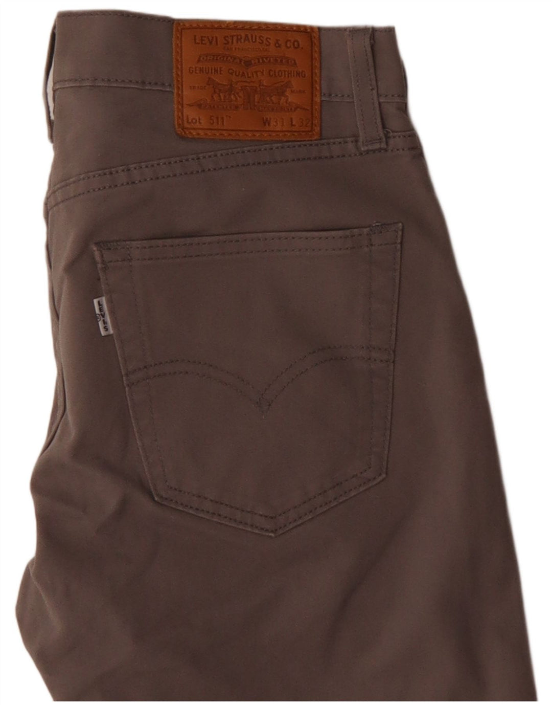 Levi's Uomo 511 Pantaloni Casual Slim W31 L32 Cotone Grigio