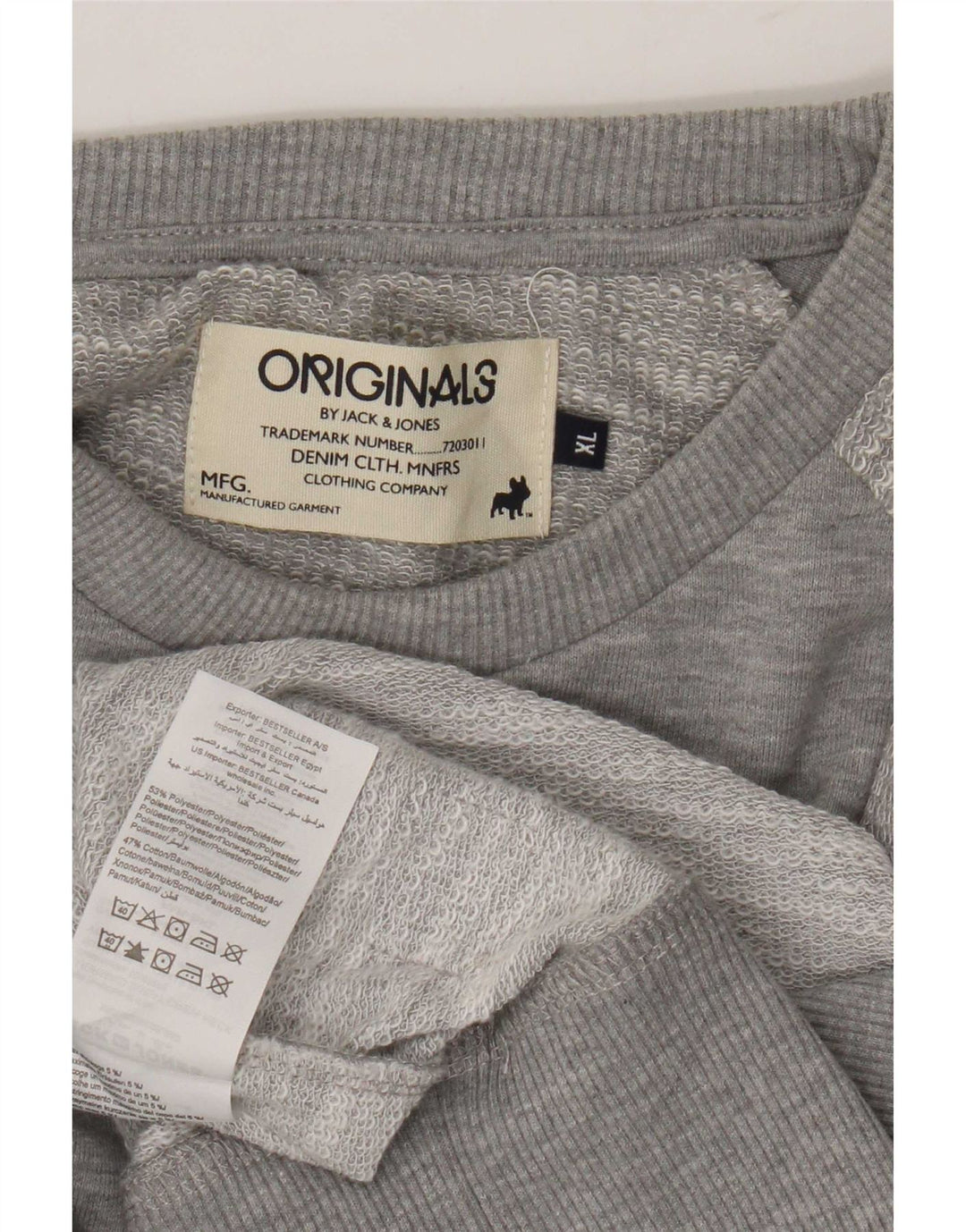 Felpa da uomo Jack & Jones Maglione XL Poliestere chiazzato grigio