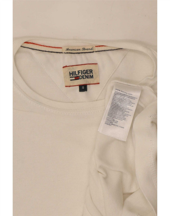 Tommy Hilfiger Uomo Top Manica Lunga Piccolo Cotone Bianco