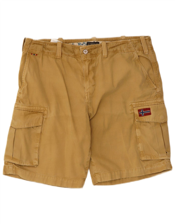 Pantaloncini cargo da uomo Napapijri W35 Large in cotone beige
