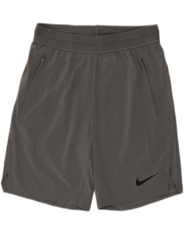 Pantaloncini sportivi Nike Dri Fit da uomo piccoli in poliestere grigio