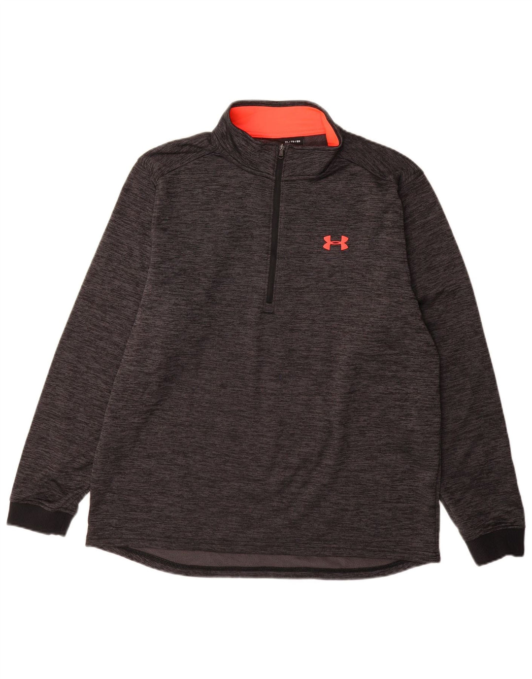 Felpa da uomo UNDER ARMOUR Cold Gear con zip e collo maglione XL grigio chiazzato