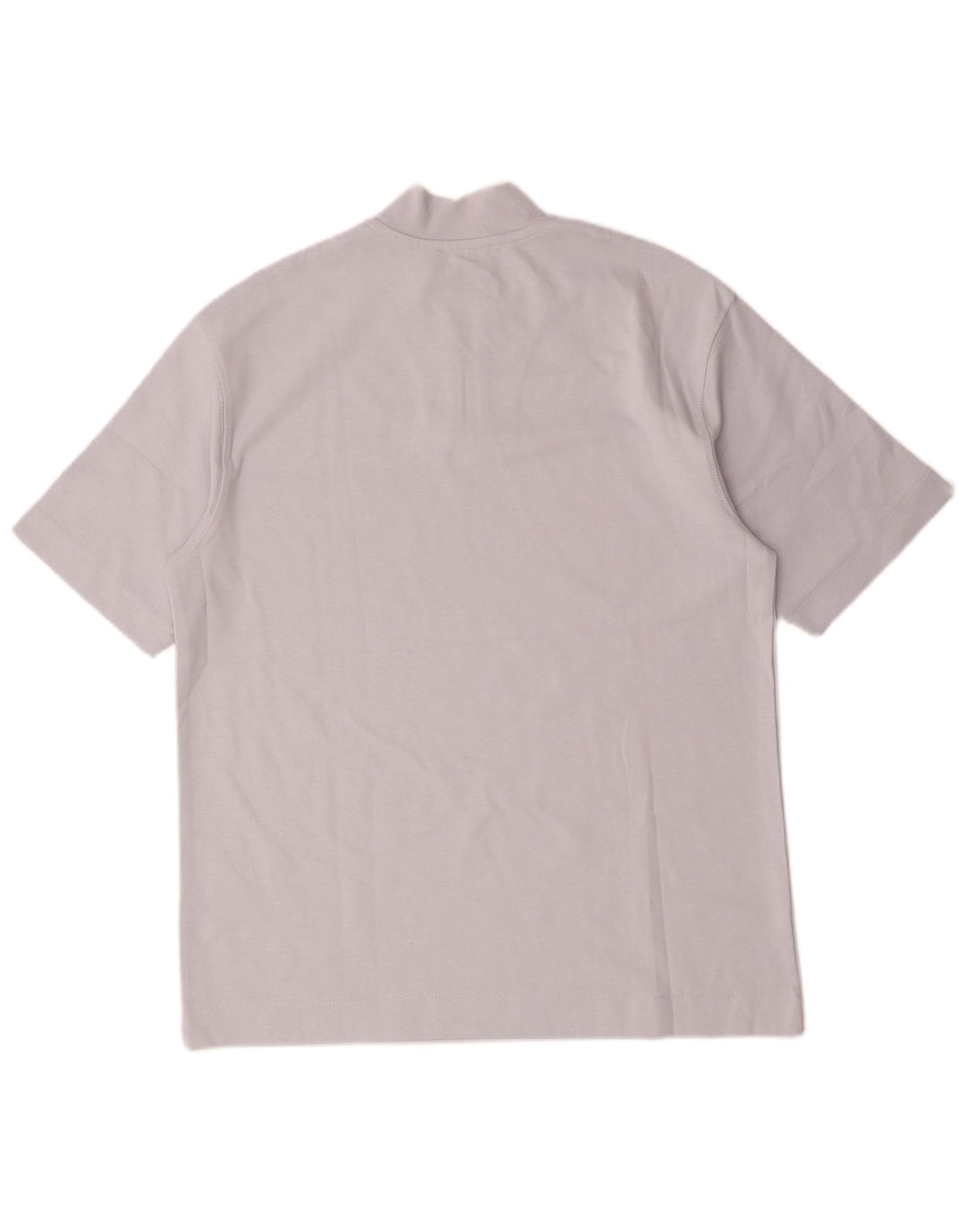 T-shirt Zara da uomo con zip e collo in cotone blu medio