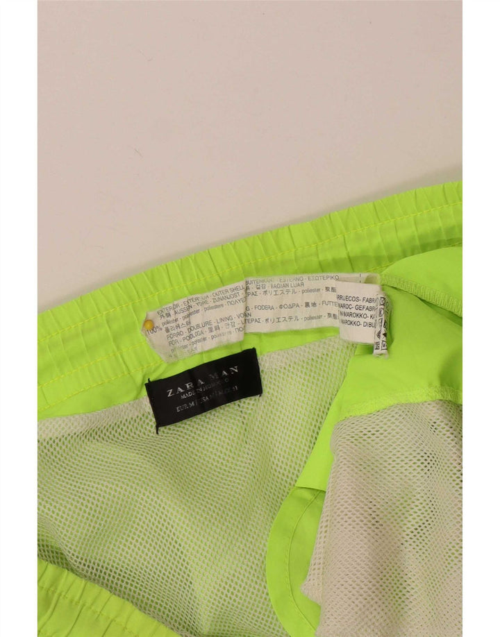 Pantaloncini da bagno da uomo Zara in poliestere verde medio