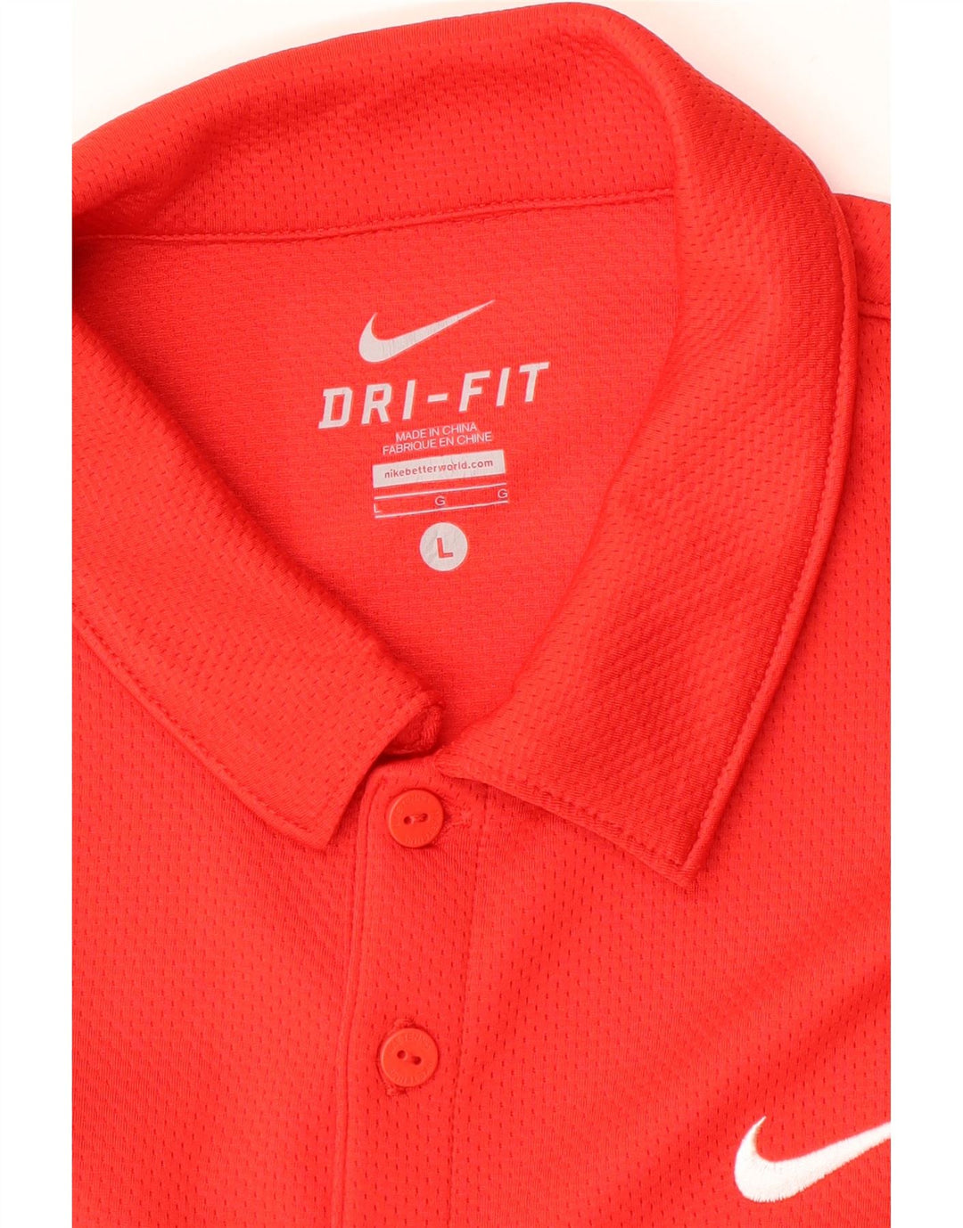 Polo Nike Dri Fit da uomo grande rossa
