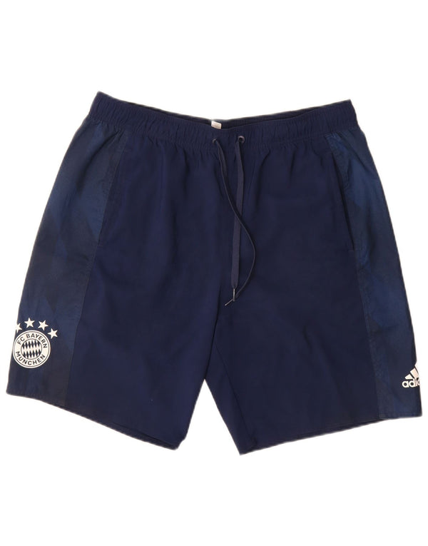 Pantaloncini sportivi Adidas da uomo FC Bayern Munchen grandi color block blu navy