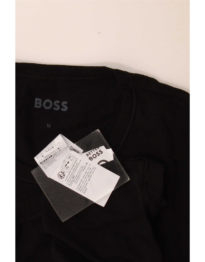 T-shirt da uomo slim fit Hugo Boss Top in cotone nero medio