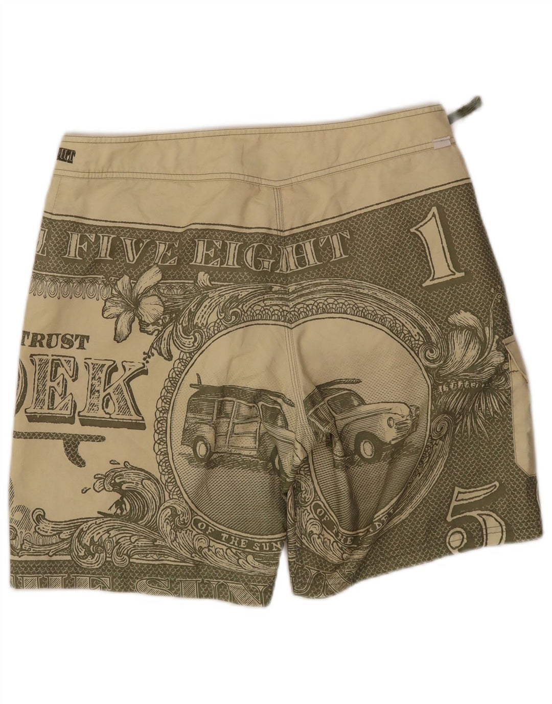 Pantaloncini da bagno grafici da uomo SUNDEK poliestere verde medio