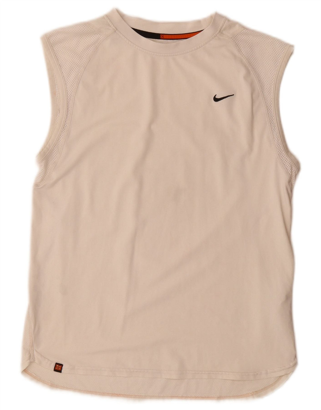 Canotta Nike da uomo piccola piccola in poliestere bianco