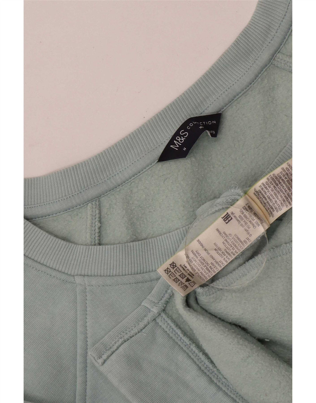 Felpa lunga da donna Marks & Spencer UK 14 Cotone blu medio