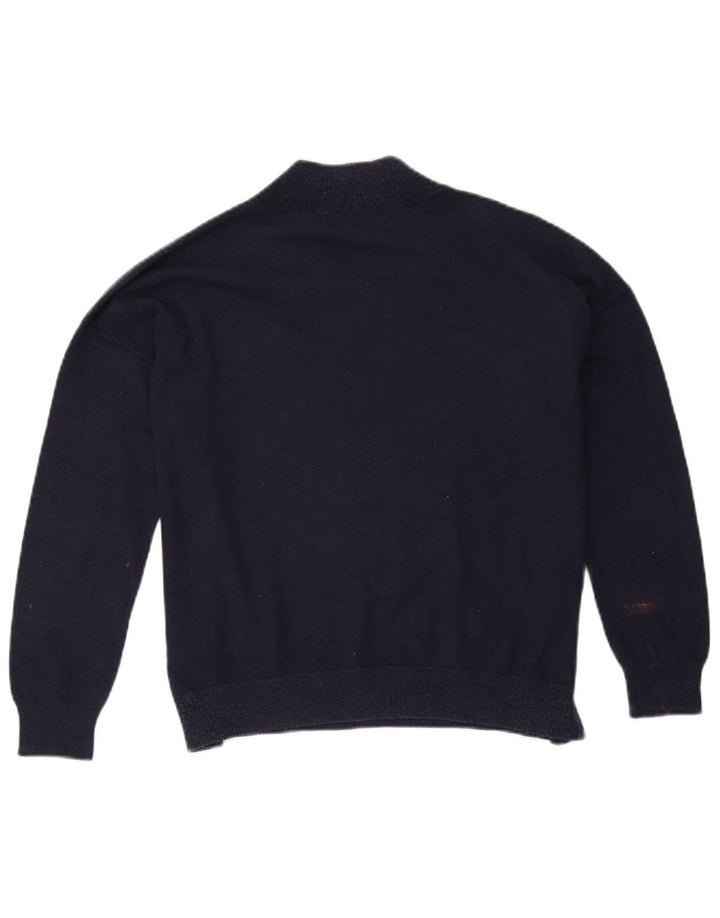 Maglione maglione oversize con scollo a V da donna Marks & Spencer blu navy medio