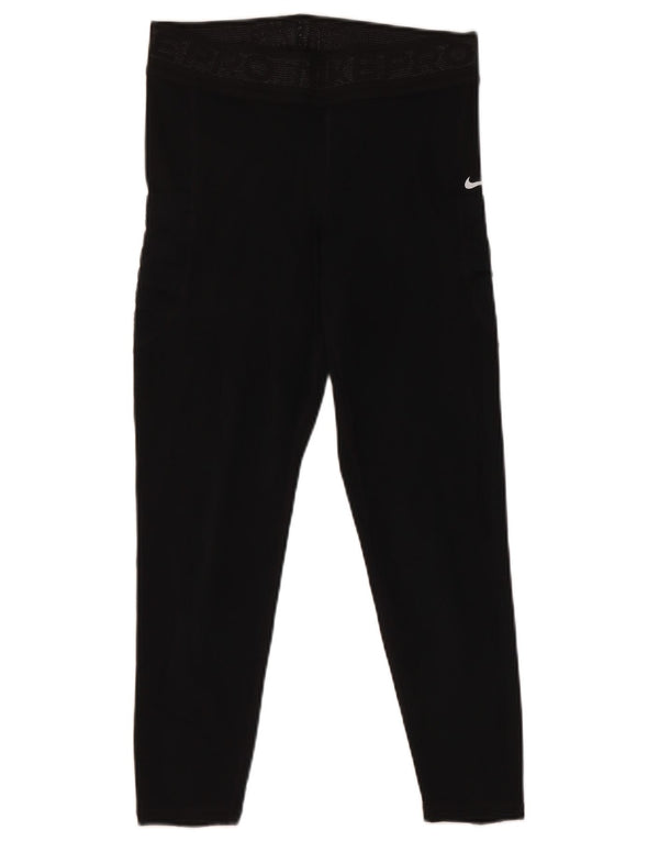 Leggings corti Nike da donna UK 12 medio nero poliestere