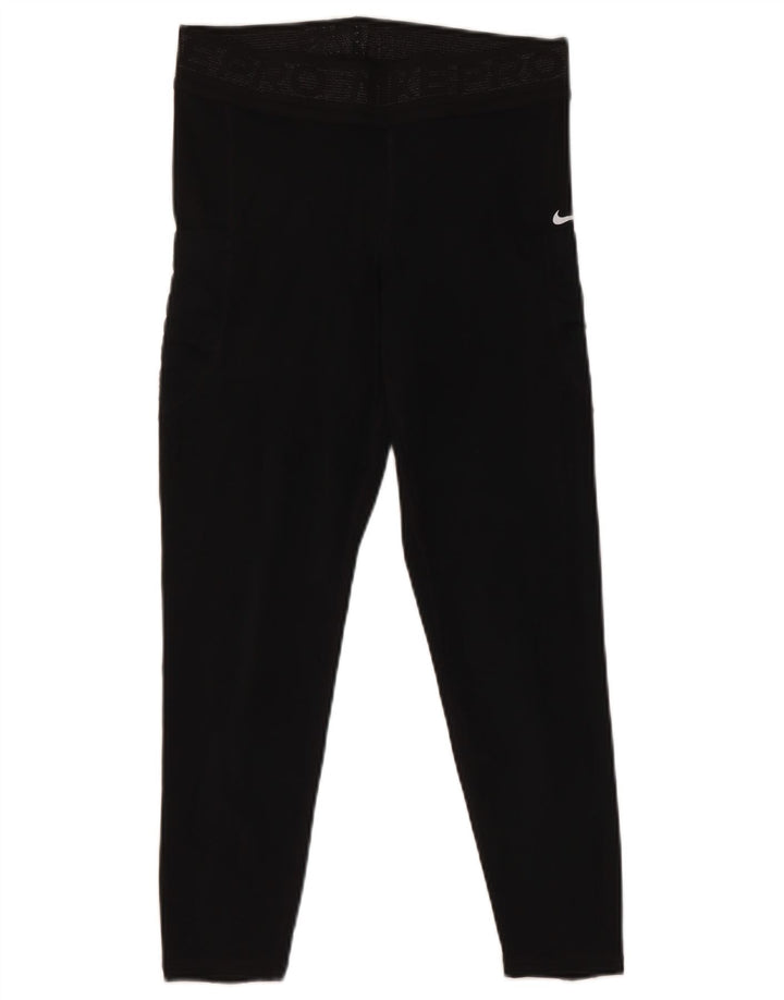 Leggings corti Nike da donna UK 12 medio nero poliestere