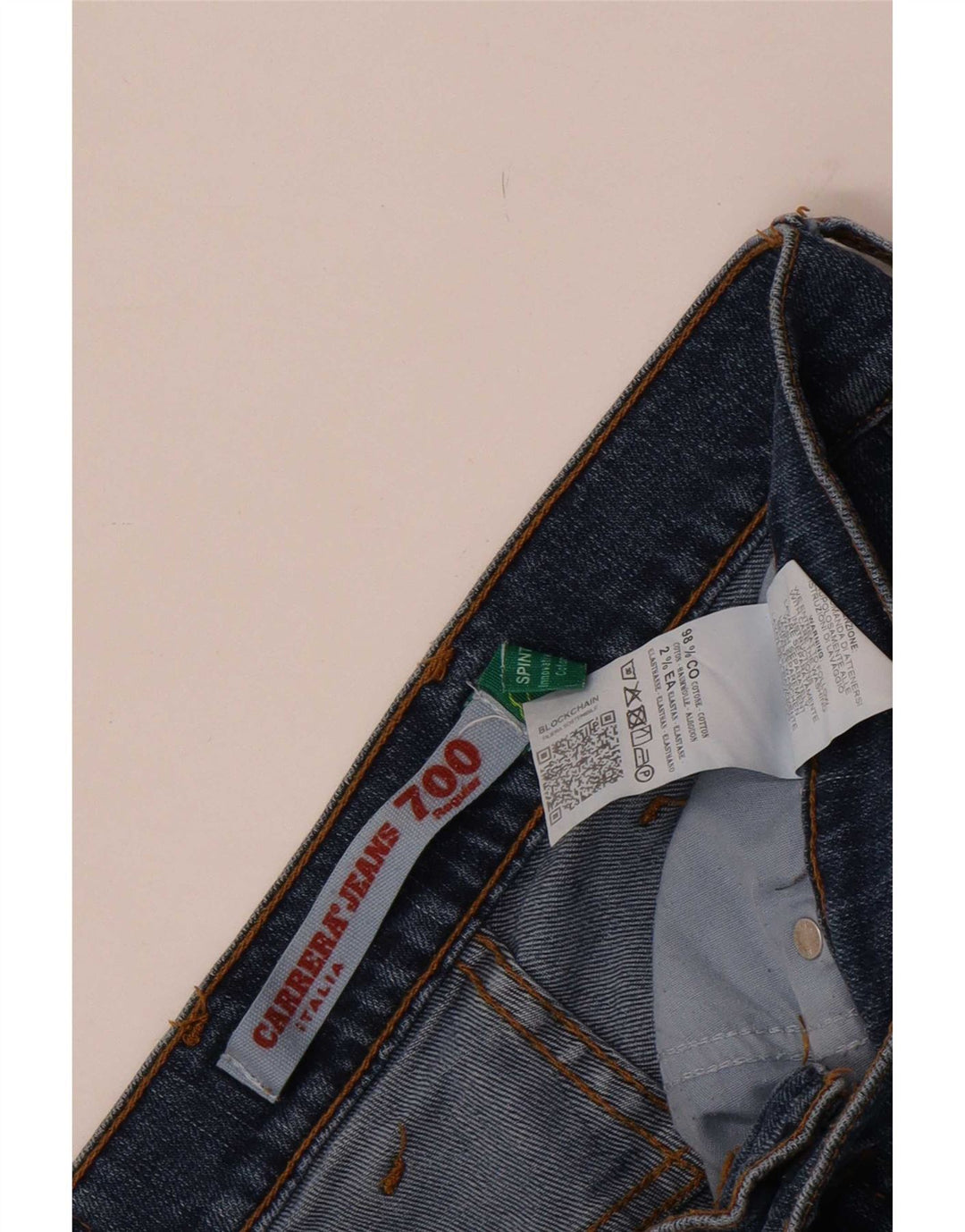 Jeans Carrera Uomo 700 Slim Distressed W33 L34 Cotone Blu