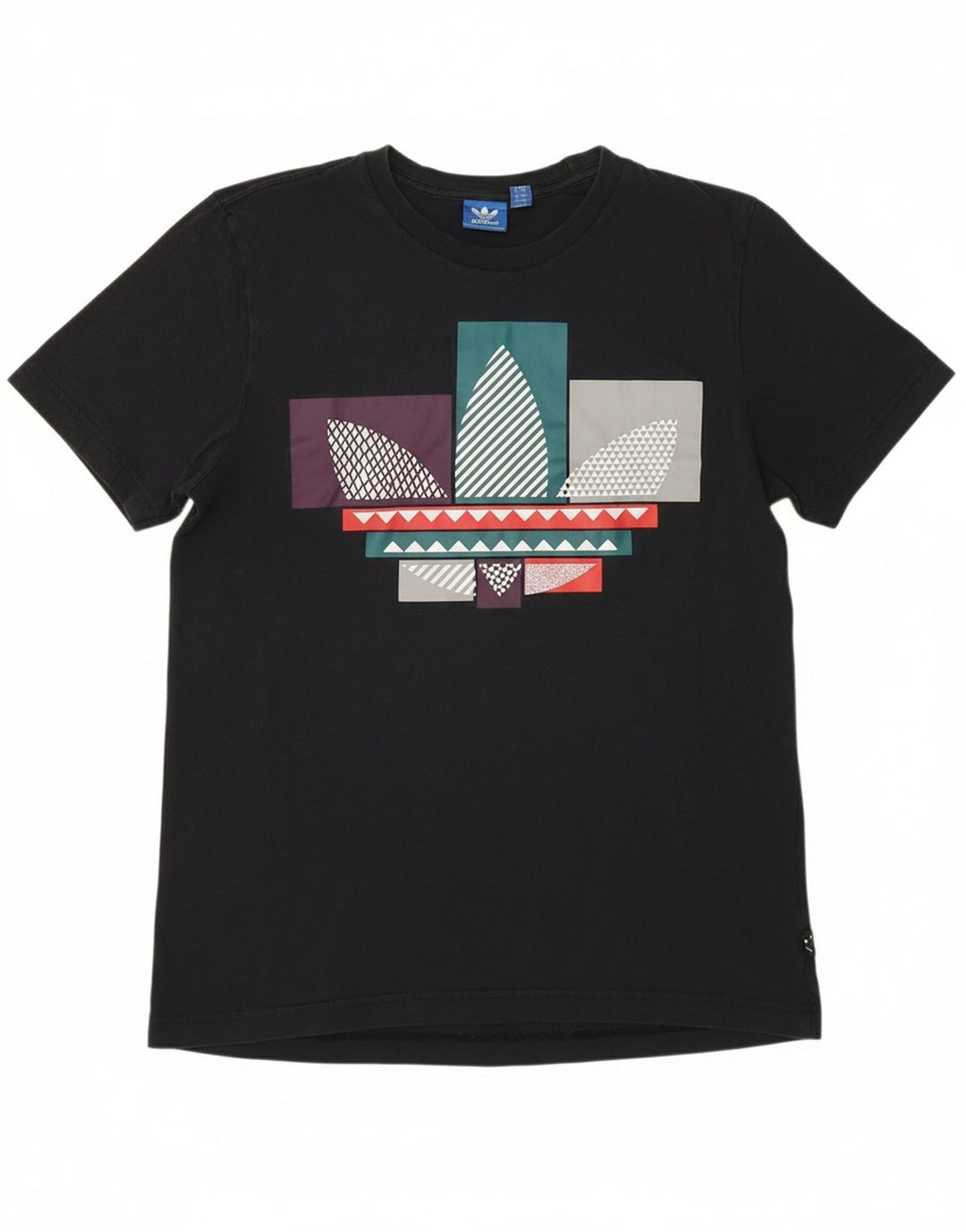 ADIDAS Mens Graphic T-Shirt Top Medium Black Cotton