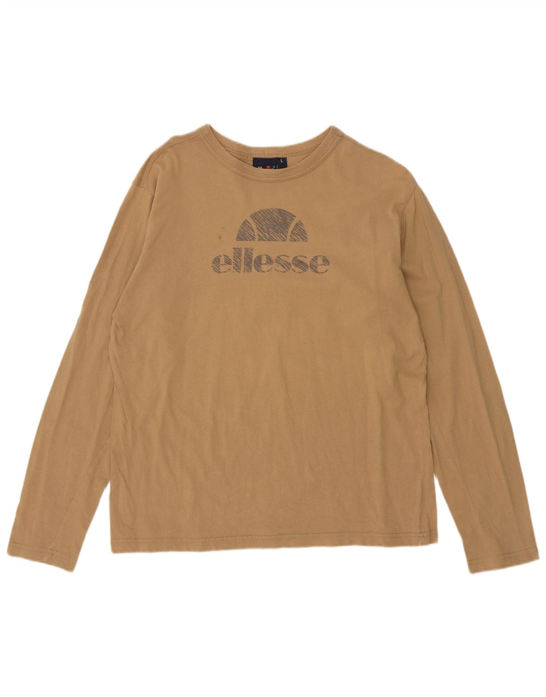 Top grafico da donna Ellesse manica lunga UK 16 grande marrone