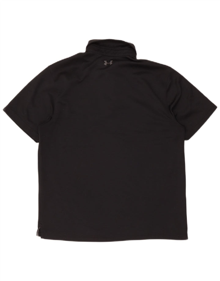 Polo da uomo Under Armour grande nera in poliestere