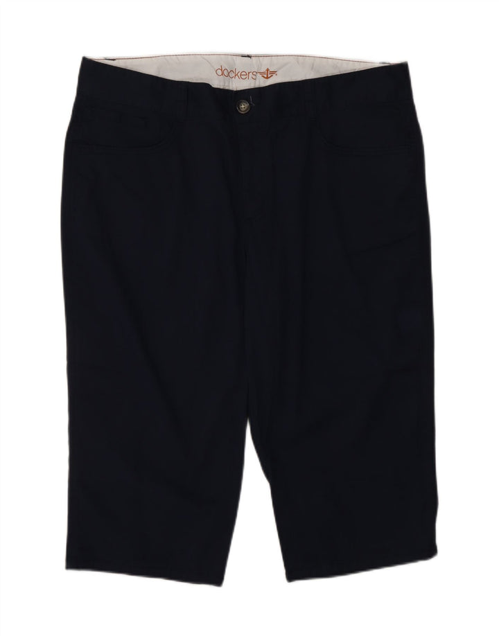 Bermuda da donna DOCKERS US 14 XL W34 cotone blu navy