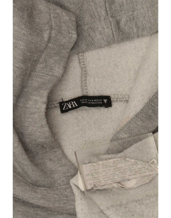 Felpa con cappuccio da uomo Zara in poliestere grigio medio