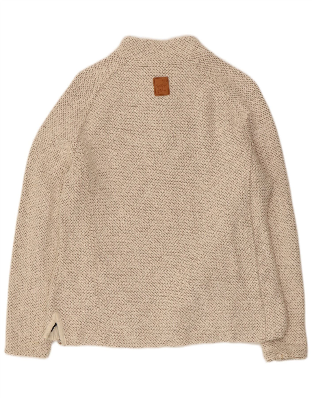 Felpa con collo con zip da donna Weird Fish UK 12 Cotone grigio medio