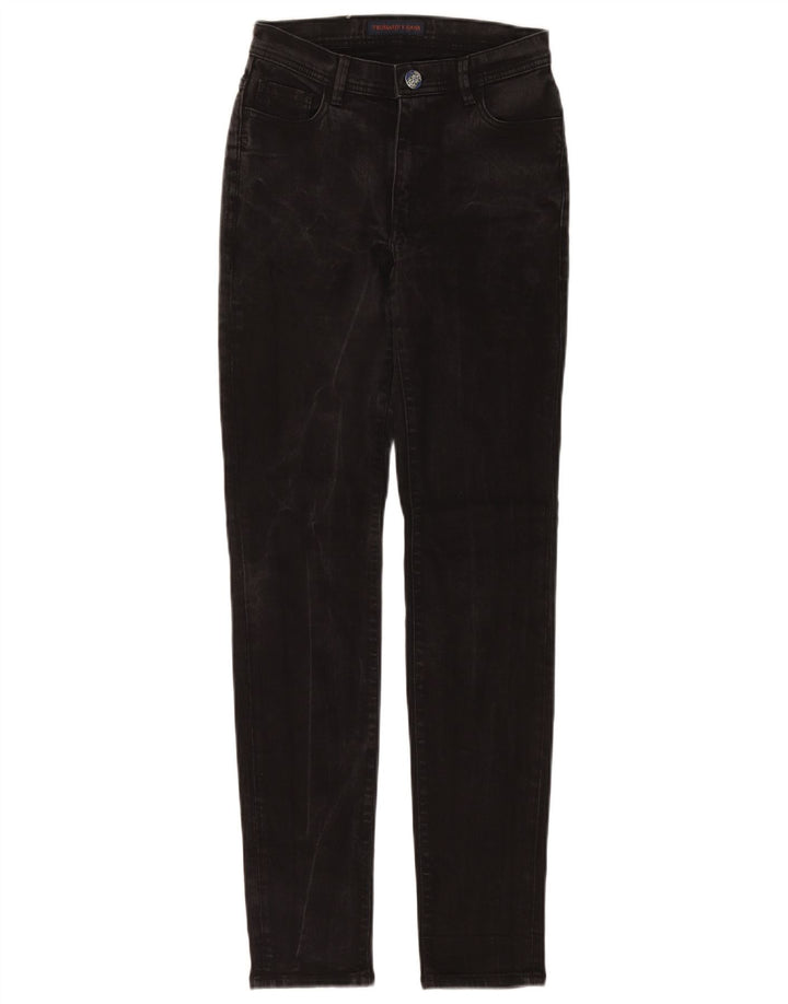 Jeans Dritti Donna Trussardi W26 L31 Cotone Nero