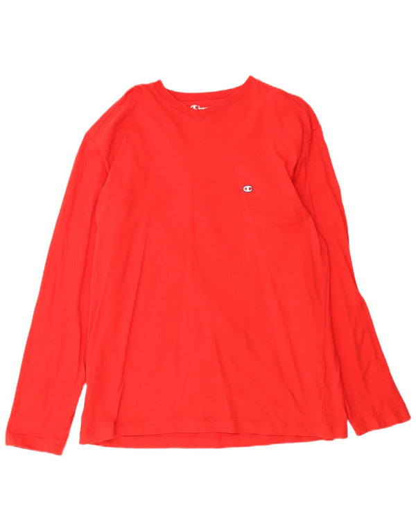 T-shirt a maniche lunghe da donna Champion UK 20 2XL rosso cotone