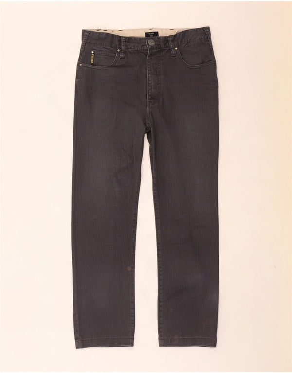 Armani Pantaloni casual dritti da uomo W32 L30 Cotone grigio