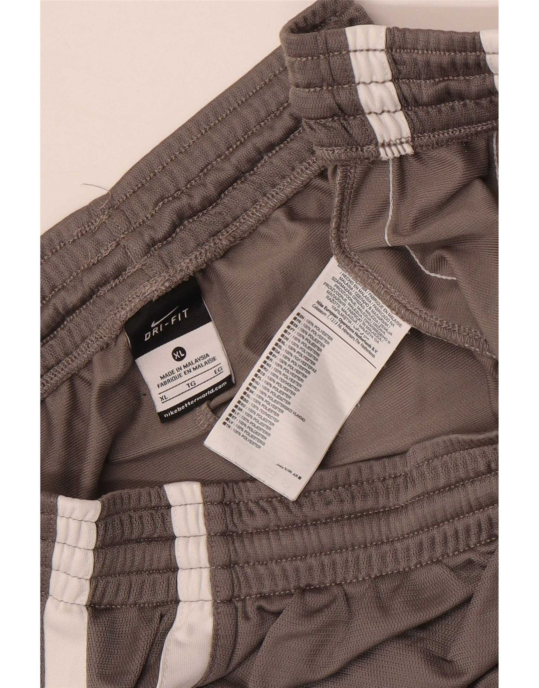 Pantaloncini sportivi Nike Dri Fit da uomo XL in poliestere color block grigio