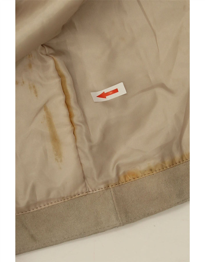 Soprabito da donna in pelle scamosciata Jet Plane IT 42 Pelle beige medio