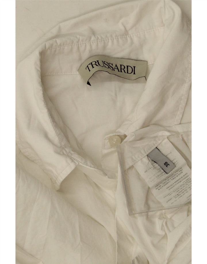 Camicia Oversize Donna Trussardi IT 38 XS Cotone Bianco