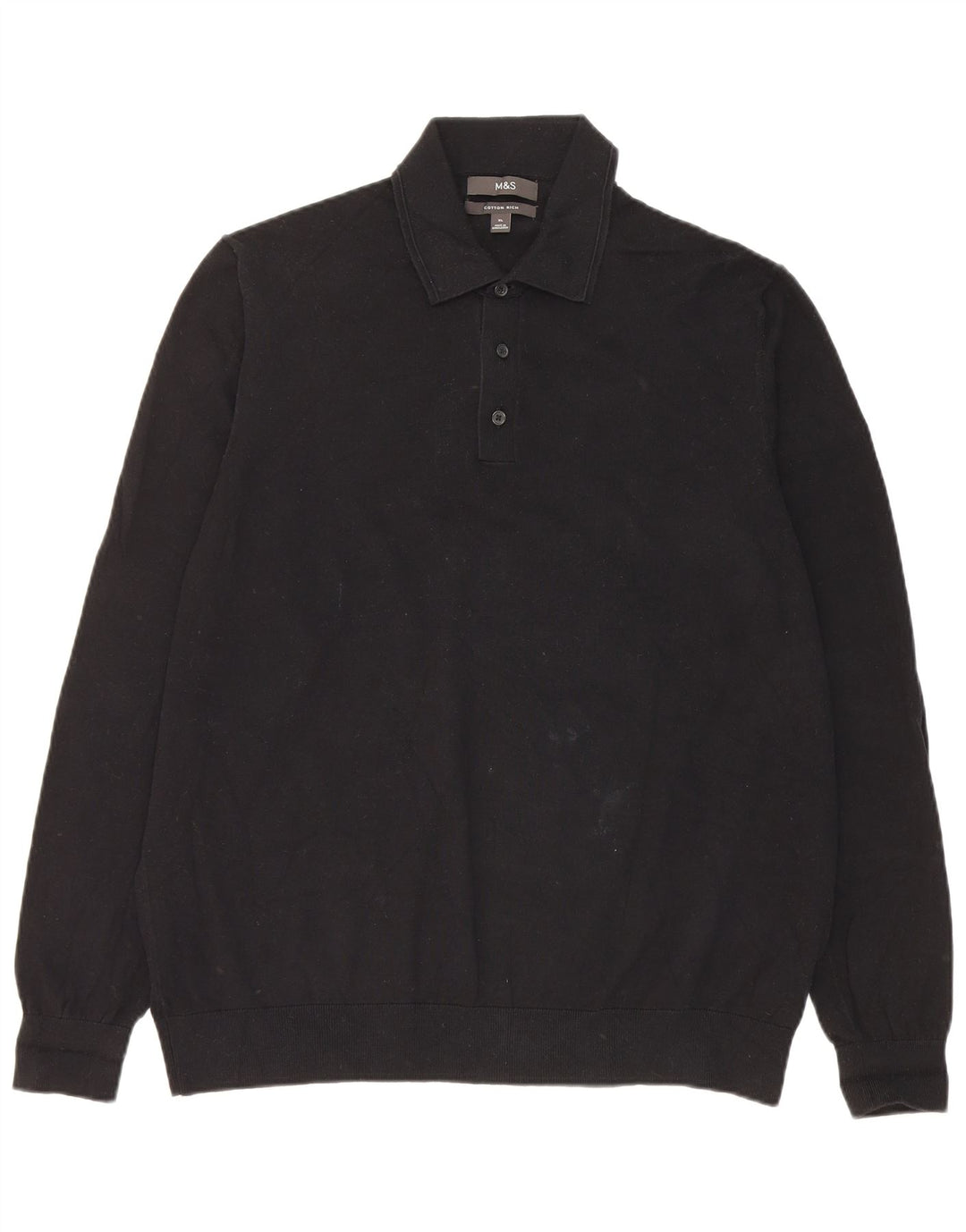 Maglione maglione collo alto da uomo Marks & Spencer XL cotone nero