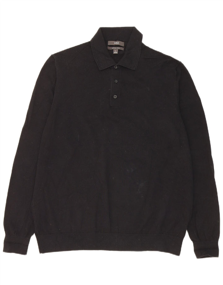 Maglione maglione collo alto da uomo Marks & Spencer XL cotone nero