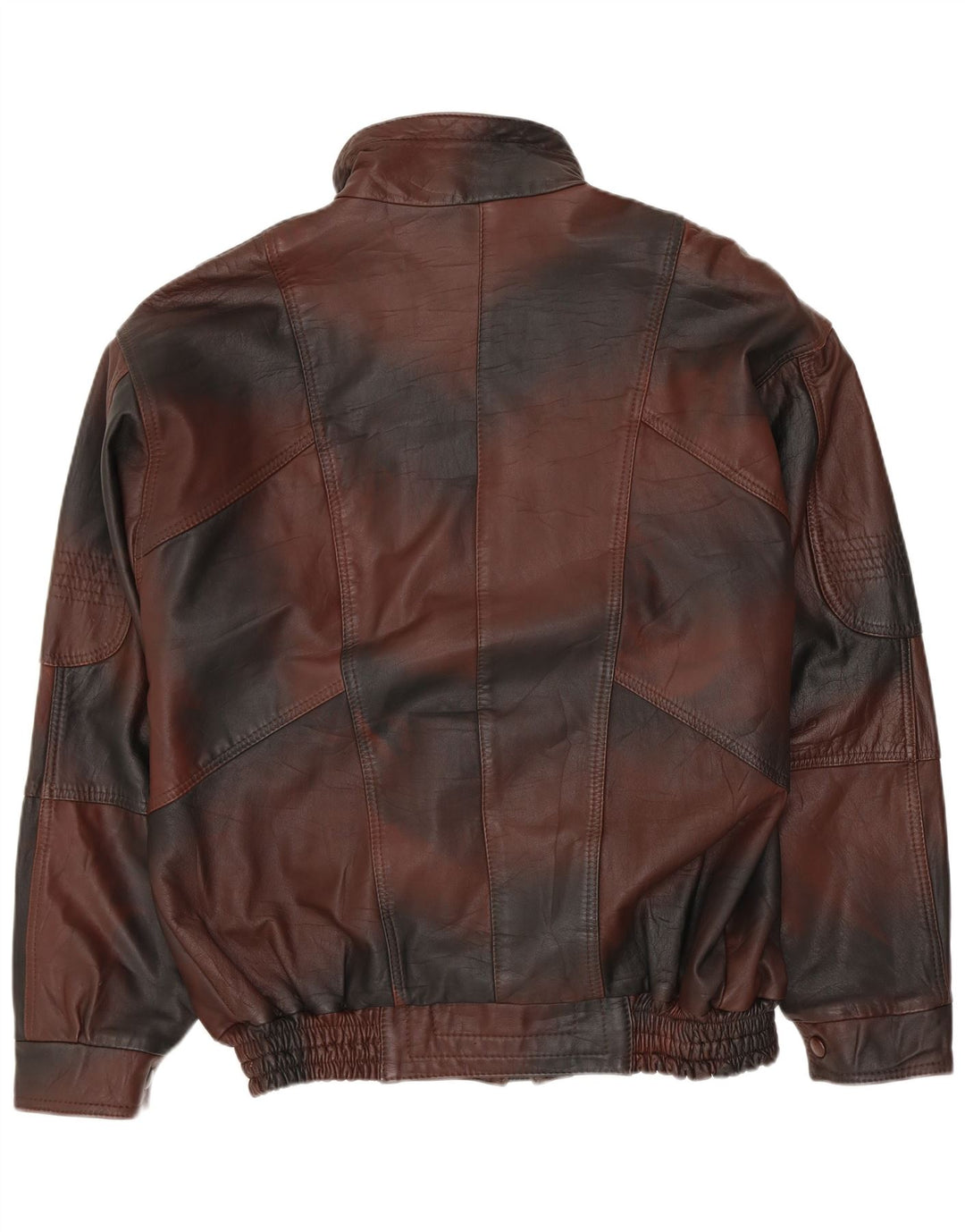 Giacca in pelle da uomo VINTAGE UK 40 Large Marrone Tie Dye