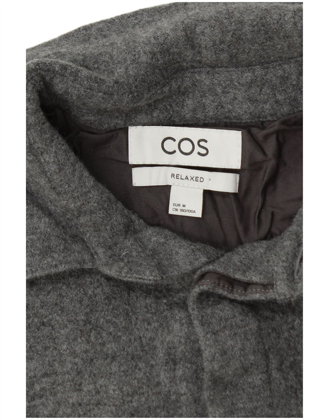 Camicia in flanella da boscaiolo dalla vestibilità rilassata Cos da donna UK 14 Grigio medio