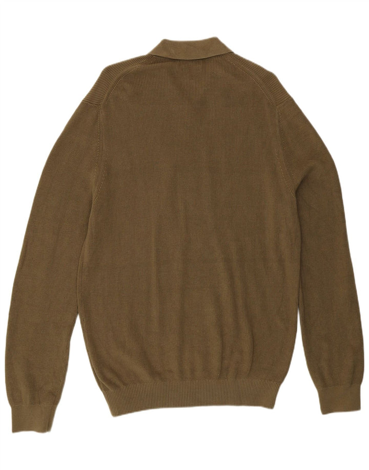 Massimo Dutti Maglione da uomo con collo alto XL in cotone kaki