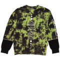 Felpa con grafica Kappa per ragazzi, 11-12 anni, verde tie dye