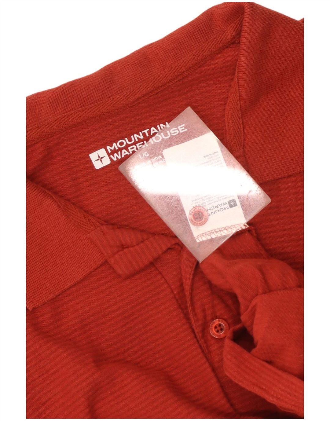 Polo da uomo Mountain Warehouse grande in cotone gessato rosso