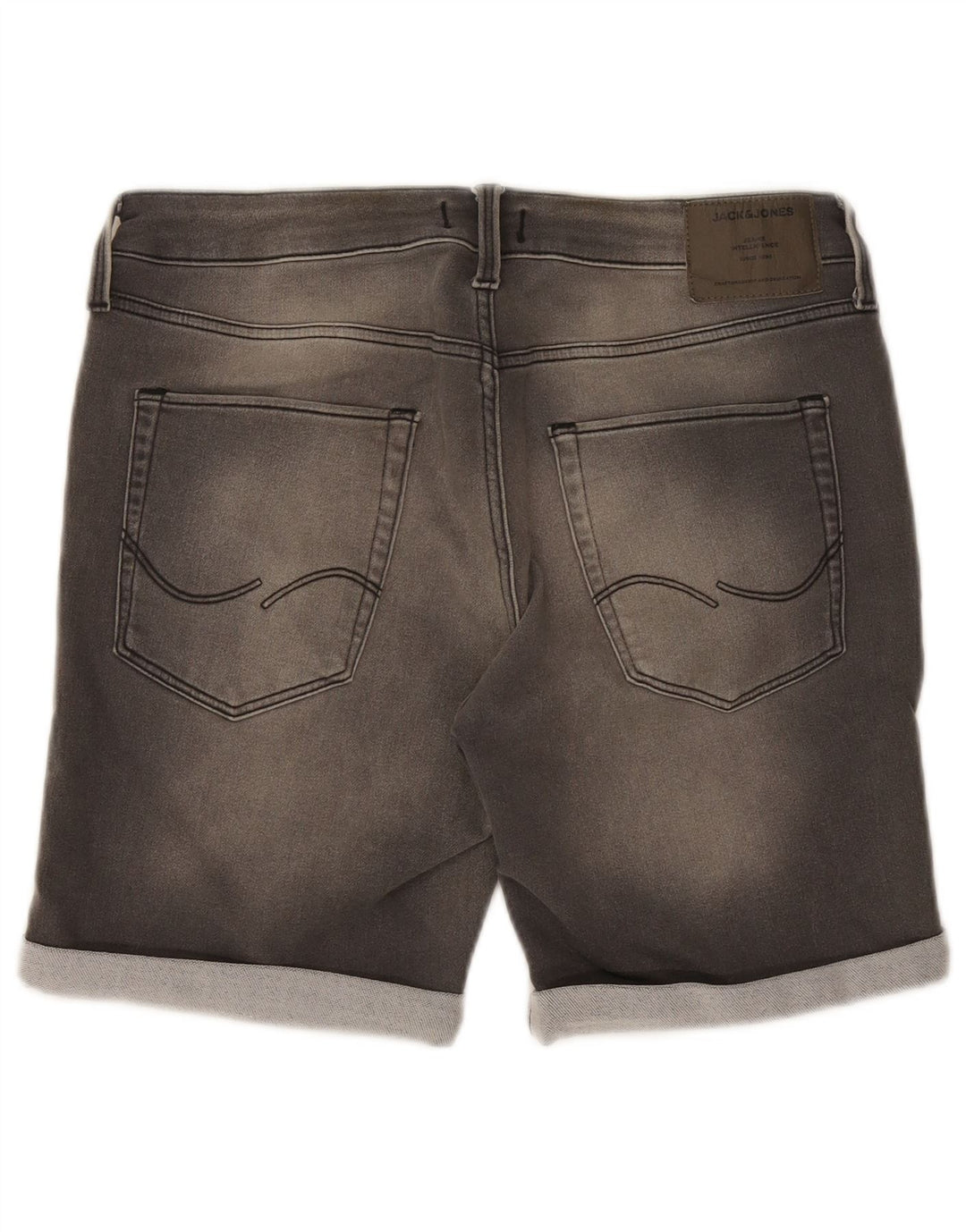 Pantaloncini di jeans da uomo Jack & Jones XL W38 cotone grigio