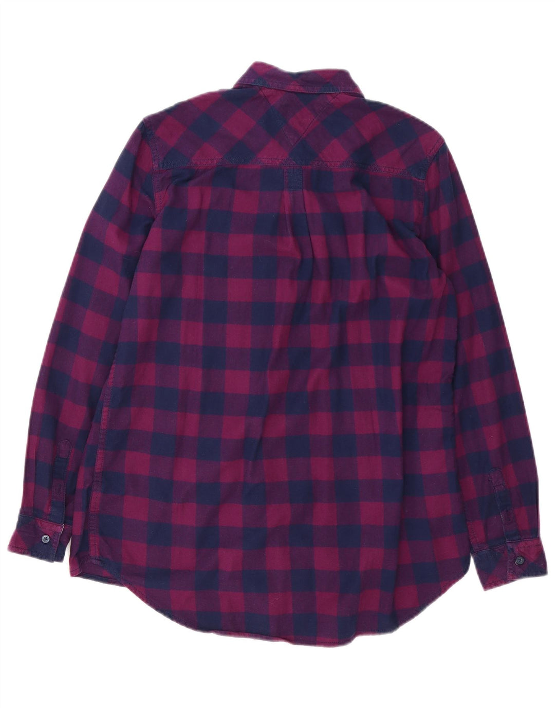 Camicia overshirt da donna Tommy Hilfiger UK 10 piccolo quadretto viola
