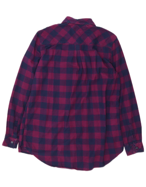 Camicia overshirt da donna Tommy Hilfiger UK 10 piccolo quadretto viola