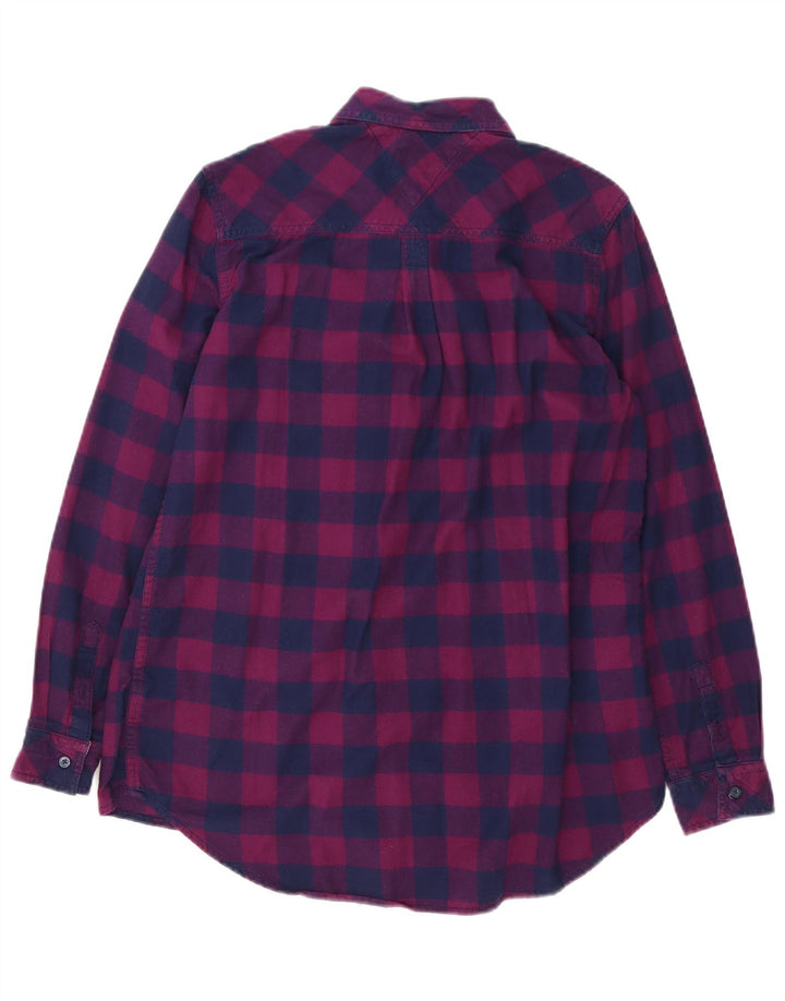 Camicia overshirt da donna Tommy Hilfiger UK 10 piccolo quadretto viola