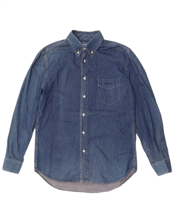 Camicia di jeans da uomo KEEGAN grande cotone blu