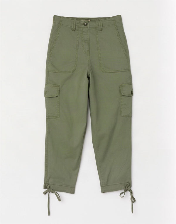 Pantaloni cargo corti Marks & Spencer da donna medi W26 L23 Lyocell verde