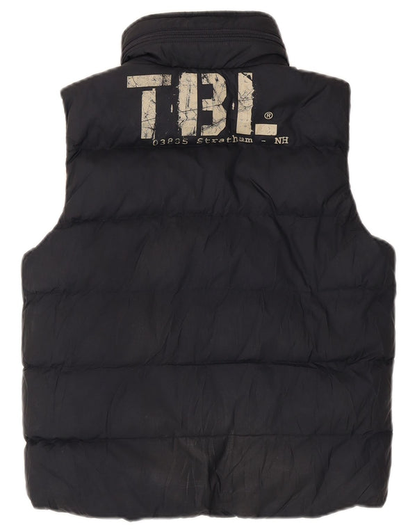 Timberland Boys Graphic Hooded Padded Gilet 9-10 Years Navy Blue Polyester
