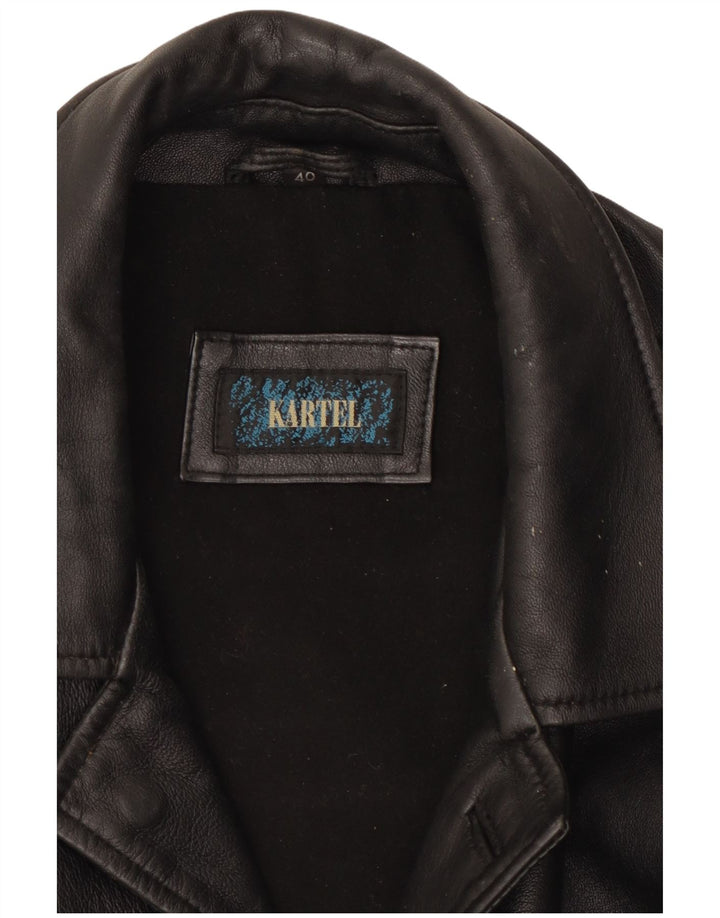 Giacca in pelle da uomo Kartel UK 40 grande nera