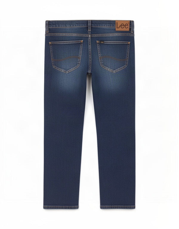 Jeans dritti invecchiati Powell da uomo Lee W36 L29 cotone blu