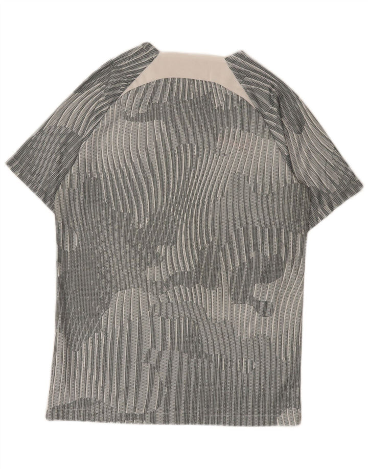 T-shirt da uomo Nike Top in poliestere a righe grigio medio