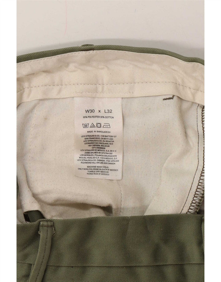 Pantaloni chino dritti da uomo Levi's W30 L32 poliestere verde